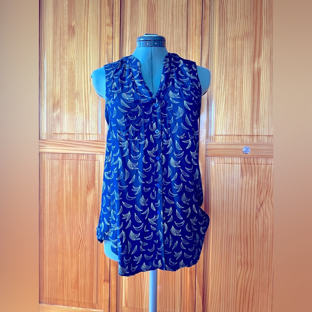 Anthropologie Maeve Sunseeker Banana Tank Blouse Size 0